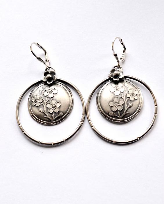 Sakura - Cherry Blossom Hoop Earrings