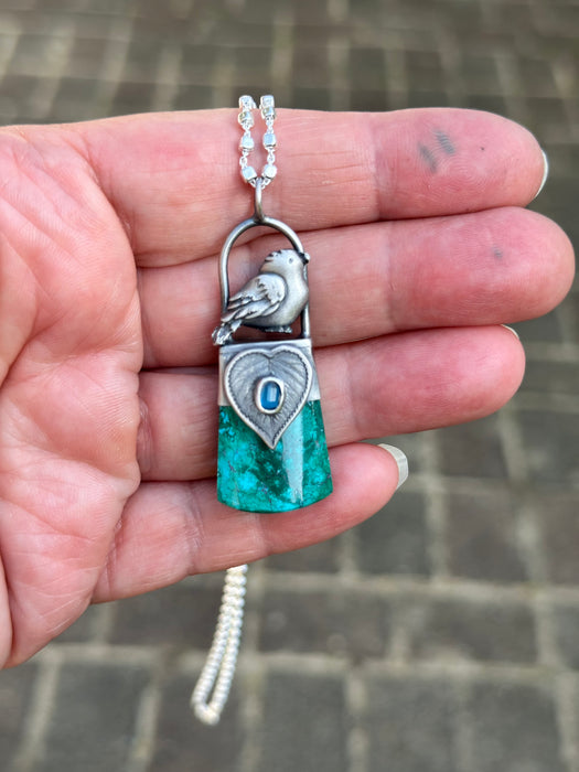 The Bluebirds Keep- Chrysocolla and kyanite
