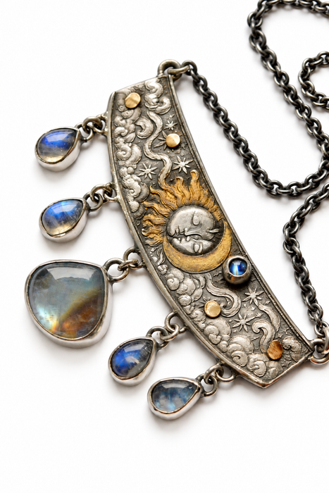 Celestial |  Sun and Moon Statement Necklace