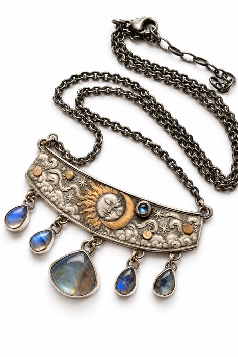 Celestial |  Sun and Moon Statement Necklace