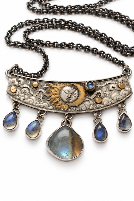 Celestial |  Sun and Moon Statement Necklace