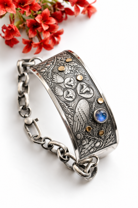 Guardians of the Forest | Owl Cuff-Chain Bracelet