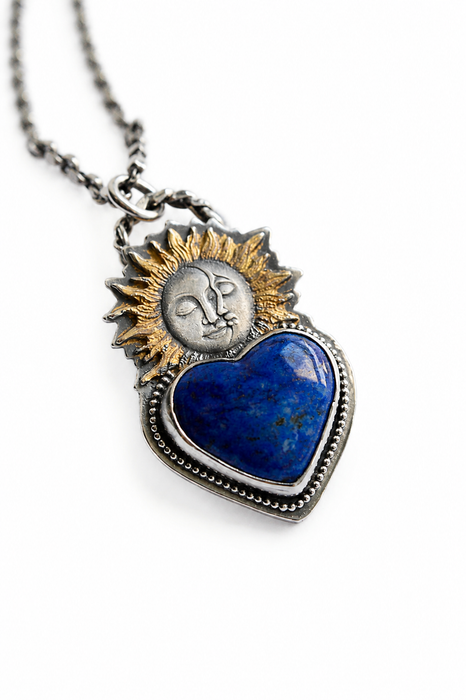 Lapis Lazuli Sun/Moon Necklace