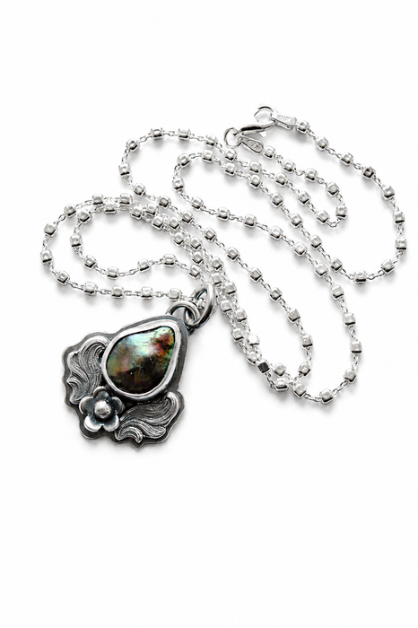 Luminous Pearl & Sterling Silver Necklace