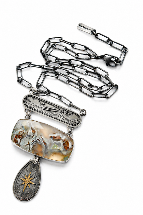 Guiding Light - Copper Chalcedony Talisman Necklace