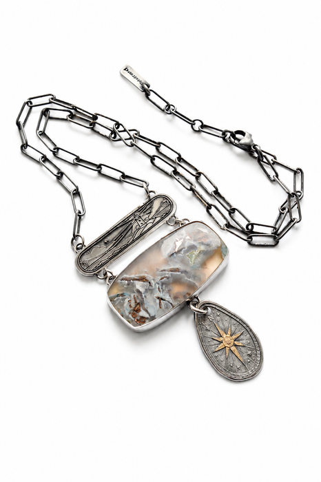 Guiding Light - Copper Chalcedony Talisman Necklace