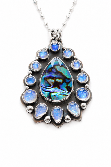 Deposit Listing for Danielle /Abalone and Moonstone Necklace