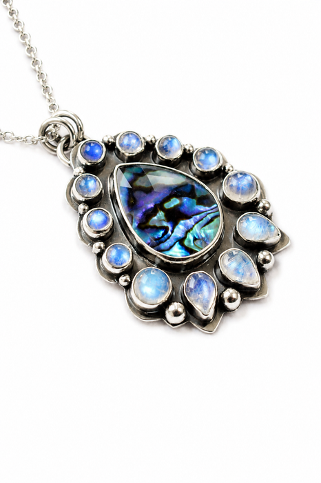 Deposit Listing for Danielle /Abalone and Moonstone Necklace