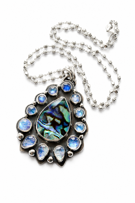 Deposit Listing for Danielle /Abalone and Moonstone Necklace