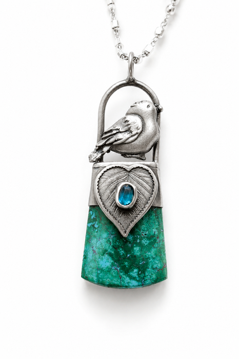 The Bluebirds Keep- Chrysocolla and kyanite