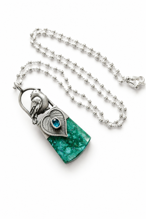 The Bluebirds Keep- Chrysocolla and kyanite