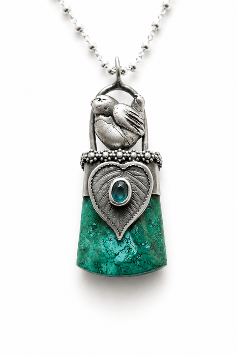 The Bluebirds Keep- Chrysocolla and kyanite