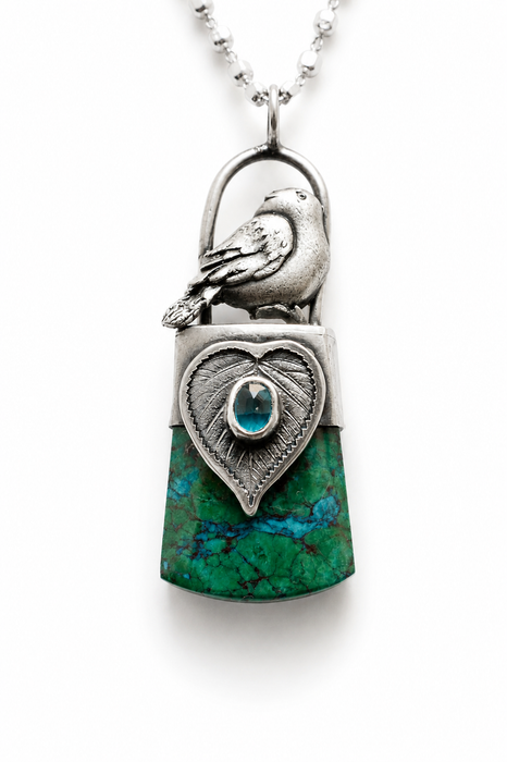 The Bluebirds Keep- Chrysocolla and Kyanite