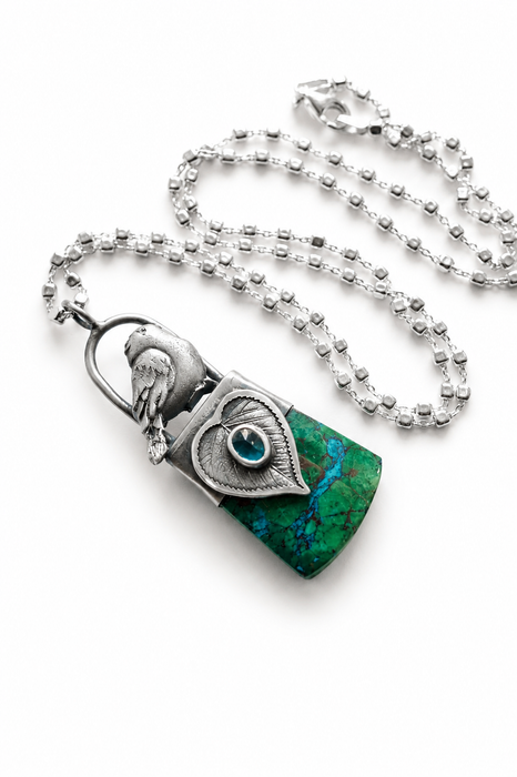 The Bluebirds Keep- Chrysocolla and Kyanite