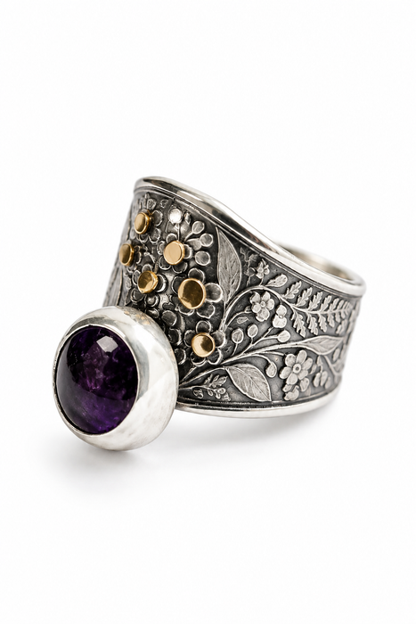Forget-me-not Amethyst Ring