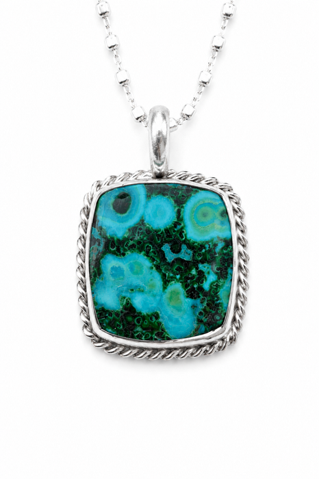 Northern Tide - Chrysocolla Necklace in Silver