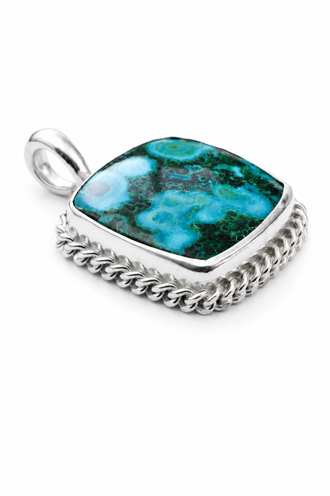 Northern Tide - Chrysocolla Necklace in Silver