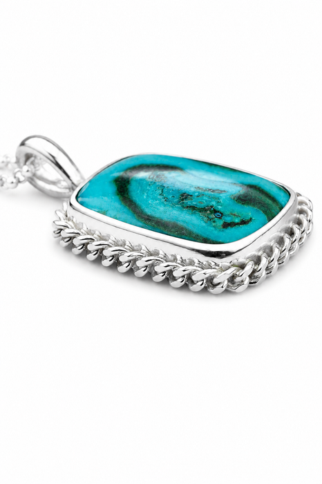 Northern Tide - Chrysocolla Necklace in Silver