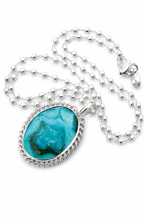 Northern Tide - Chrysocolla Necklace in Silver