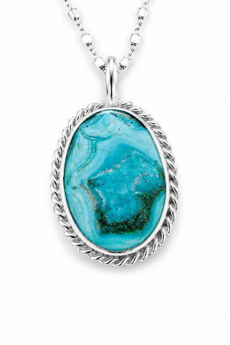 Northern Tide - Chrysocolla Necklace in Silver