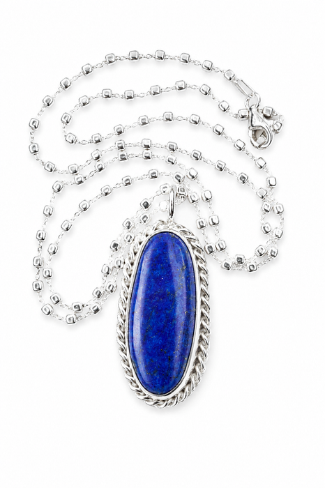 Into the Deep - Lapis Lazuli Silver Necklace