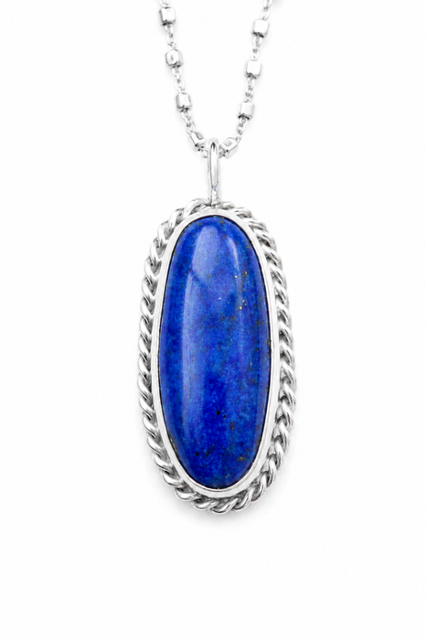 Into the Deep - Lapis Lazuli Silver Necklace