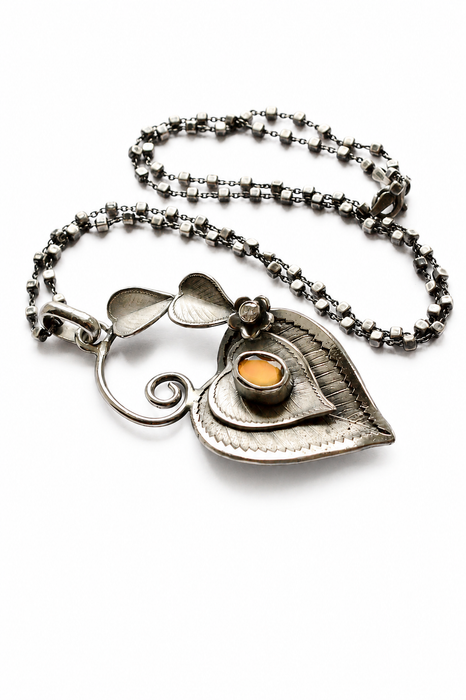 Moonstone Leaf Pendant