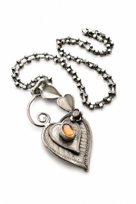 Moonstone Leaf Pendant