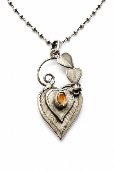 Moonstone Leaf Pendant