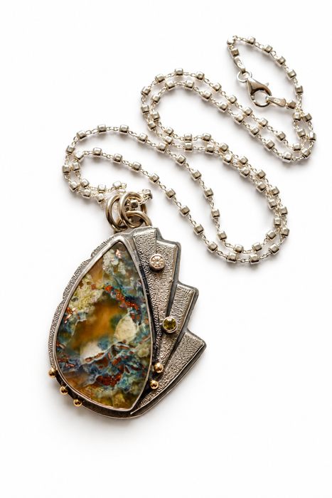 Aquadite in Chrysocolla Necklace