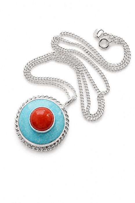 Turquoise and Coral Necklace