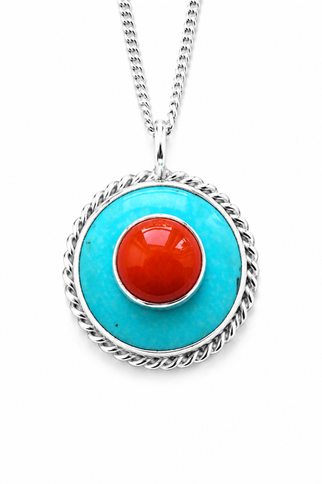 Turquoise and Coral Necklace