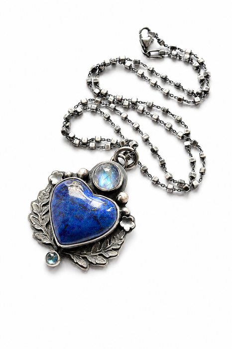 Lapis Lazuli Heart Pendant Necklace