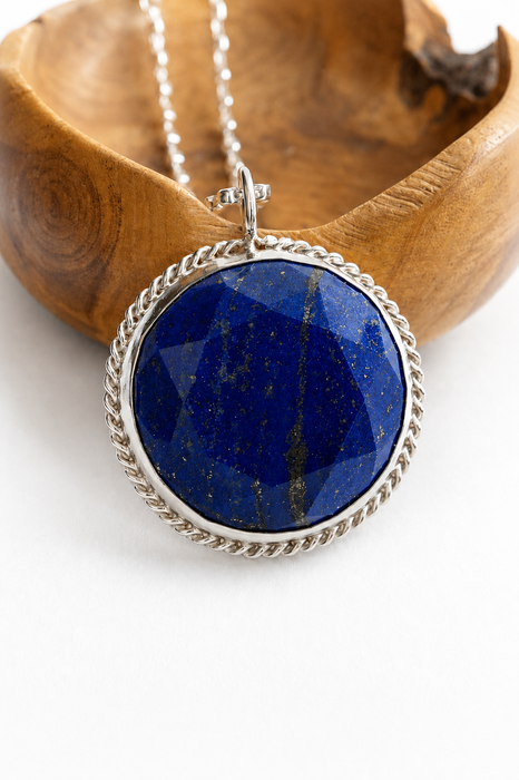 Lapis Lazuli Medallion Style Pendant