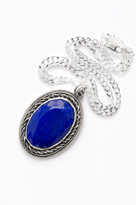 Lapis Lazuli Style Pendant Necklace