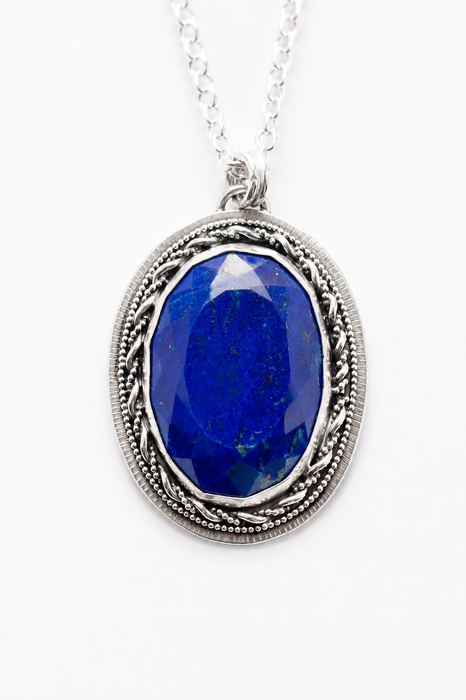 Lapis Lazuli Style Pendant Necklace