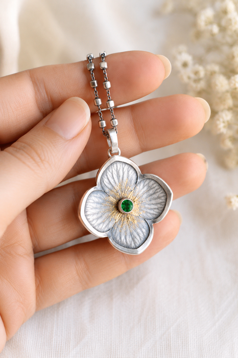 Hydrangea Emerald Necklace