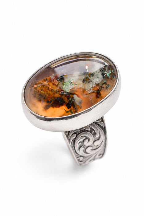 Aquadite Sterling Silver Ring