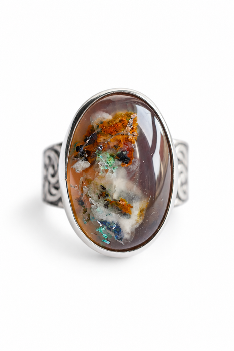 Aquadite Sterling Silver Ring