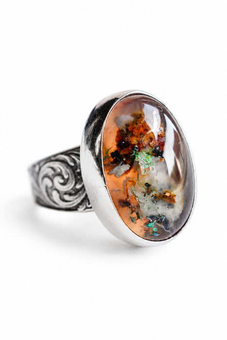 Aquadite Sterling Silver Ring