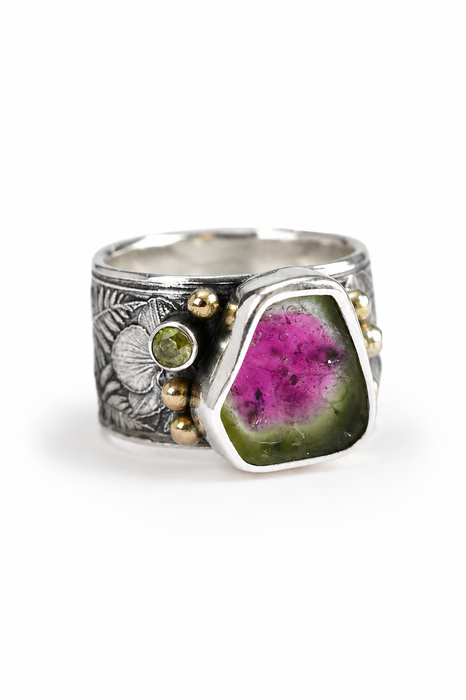 Watermelon Tourmaline Ring