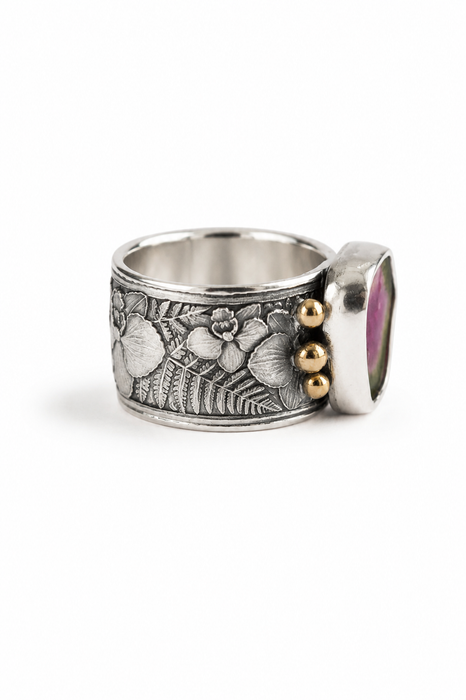 Watermelon Tourmaline Ring