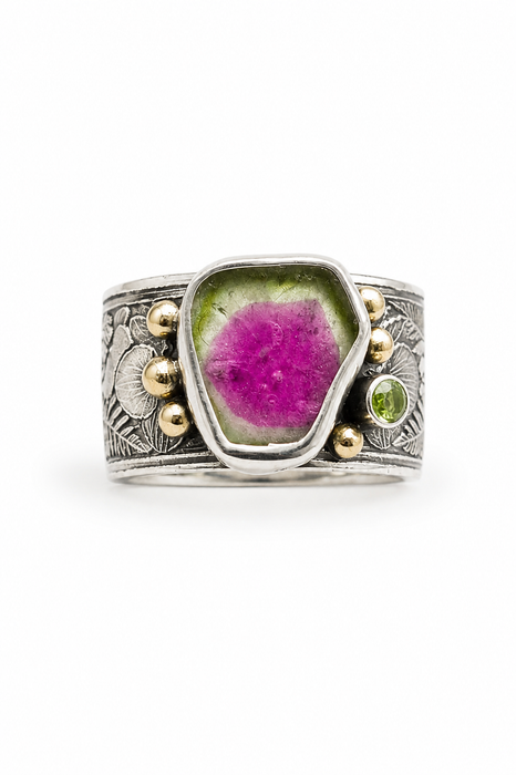 Watermelon Tourmaline Ring