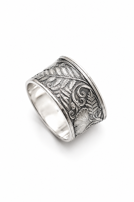 Abalone Botanical Ring in Silver