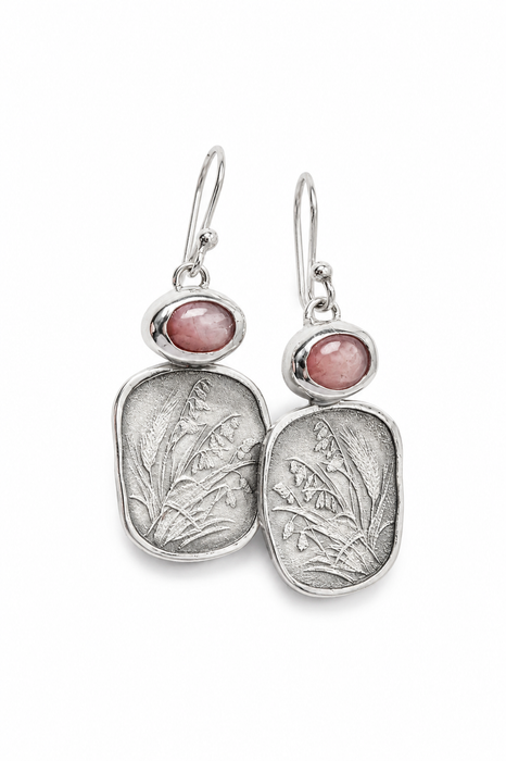 Beach Grass and Sea Oats Ruby Earrings