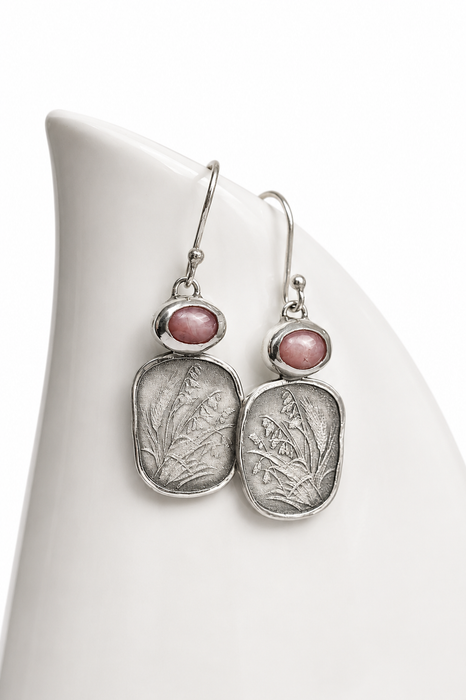 Beach Grass and Sea Oats Ruby Earrings