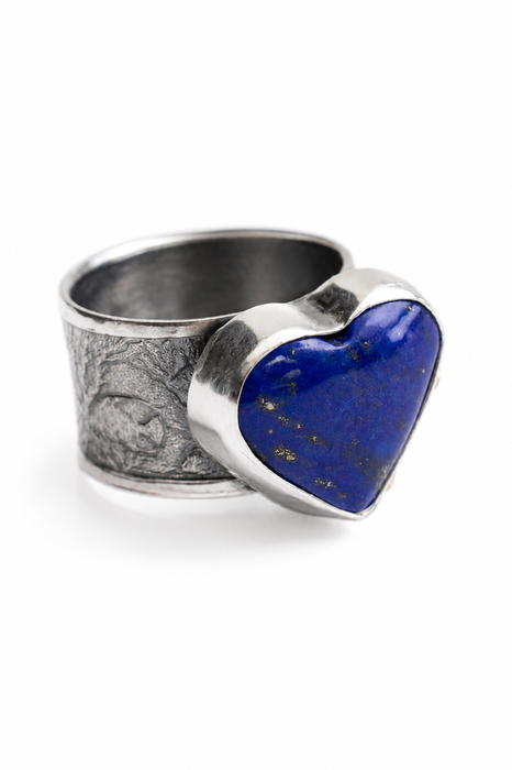 Blue Tide Lapis Heart Ring
