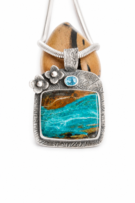 Blue Peruvian Opalina Necklace