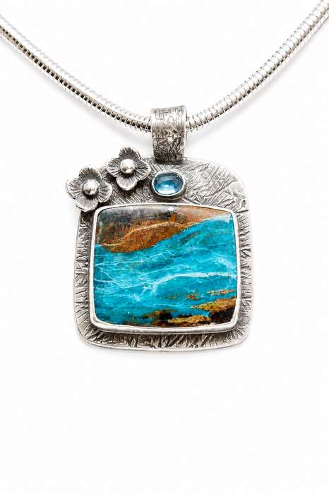 Blue Peruvian Opalina Necklace