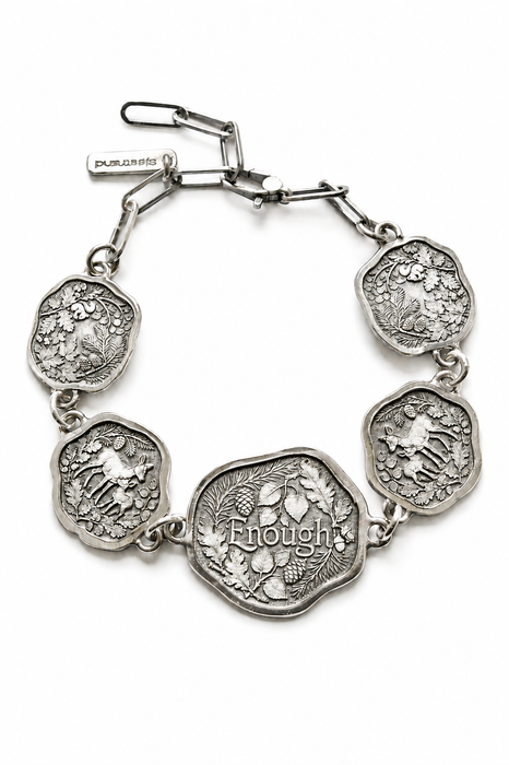 Woodland "Enough" Sterling Silver Bracelet